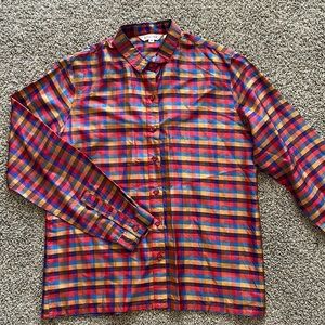 Vintage Royal Silk Button Down